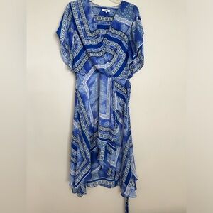 Parker blue wrap dress